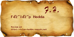 Fülöp Hedda névjegykártya